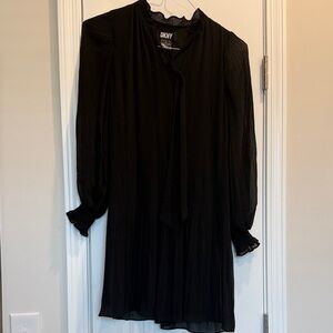 DKNY Elegant Black Long Sleeve Dress
